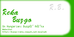 reka buzgo business card